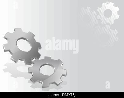 Background with 3d gears Stock Vector