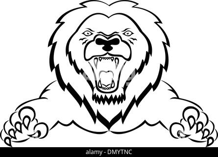 Lion attacking tattoo Cut Out Stock Images & Pictures - Alamy