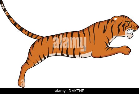 Tiger jumping Stock Vector