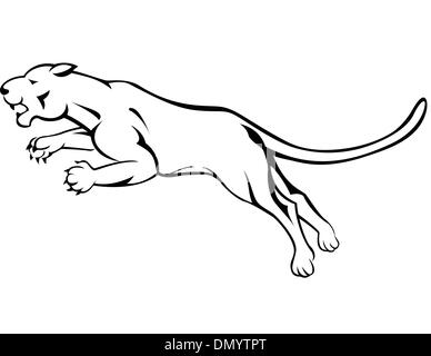 Angry panther jumping Stock Vector Image & Art - Alamy