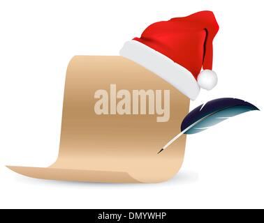 Christmas Paper Scroll Stock Vector