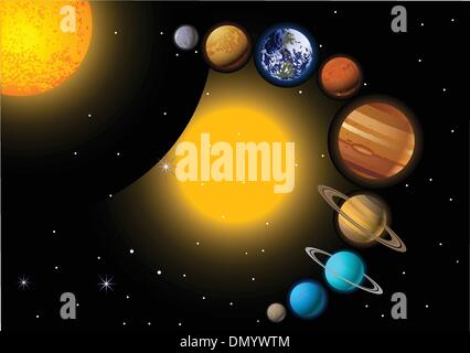 The Solar System Stock Vector Image & Art - Alamy