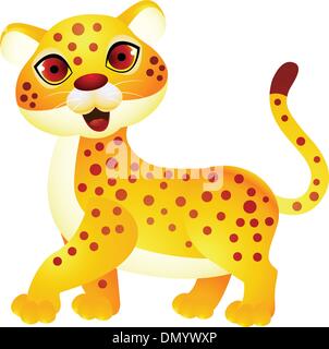 Funny cheetah cartoon Stock Vector