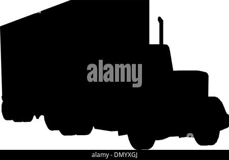 Truck cartoon silhouette vector Stock Vector