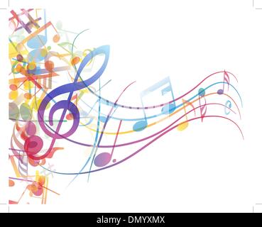 notes staff Stock Vector