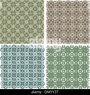 Big vintage plaid patterns set vector background Stock Vector