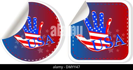 Set of US presidential election stickers in 2012 Stock Vector