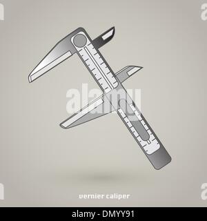 Vernier Caliper Vector Icon Stock Vector
