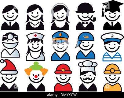 profession vector people icon set Stock Vector