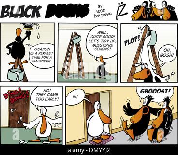 Black Ducks Comics episode 73 Stock Vector