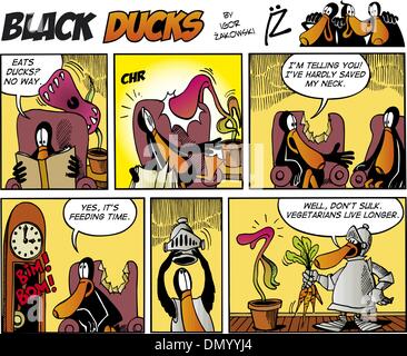 Black Ducks Comics episode 75 Stock Vector