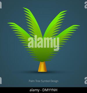 Icon Tree Design. Palm Tree Symbol Stock Vector