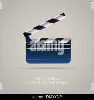 Cinema Film Clap Board Vector Icon Stock Vector
