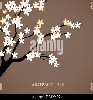 Beautiful background of blooming tree branch Stock Vector