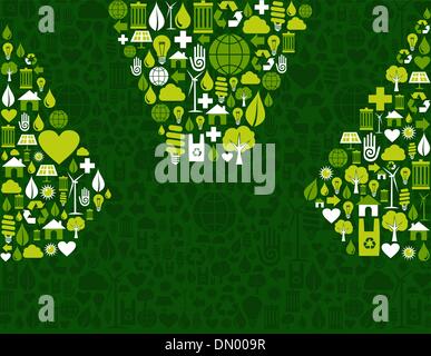 Go green social media marketing background Stock Vector