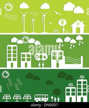 Green city illustration Stock Vector Image & Art - Alamy