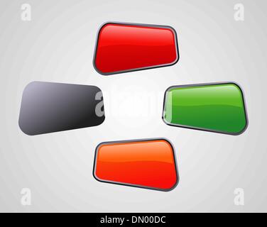 Fresh glossy social media diagram presentation Stock Vector
