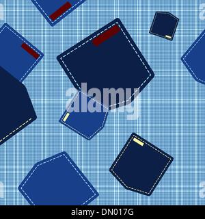 jeans seamless pattern Stock Vector