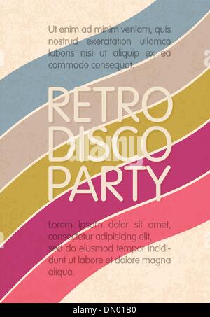 Retro disco party. Abstract flyer design template, vector, EPS10 Stock Vector
