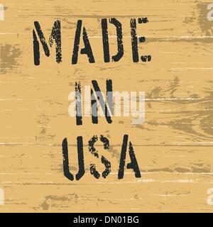 Vintage western styled sign "Made in USA". Vector, EPS8 Stock Vector