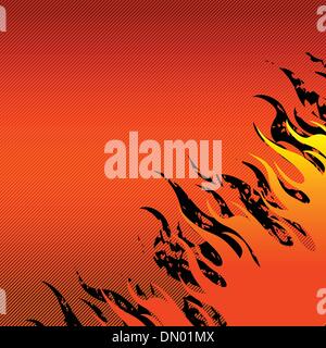 Red Fire background Stock Vector
