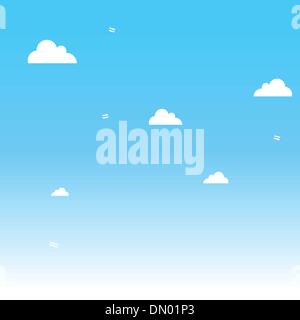 cloudscape with paperplanes. Stock Vector