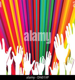 Abstract voting hands. Vector Stock Vector