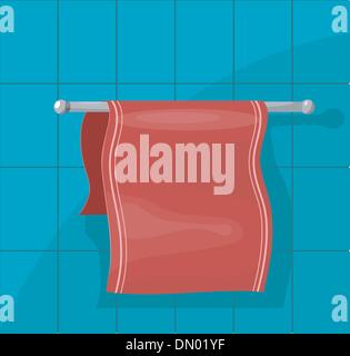 Vector illustration of towels on the holder. eps10 Stock Vector