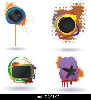 Set of website elements. eps10 Stock Vector