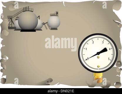 Gas processing industry Stock Vector