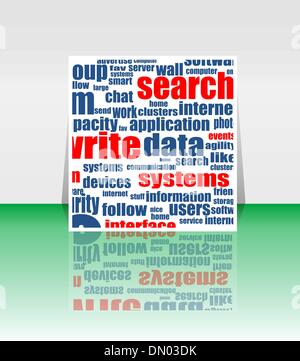 Word cloud social network. internet. community Stock Vector