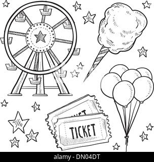 Isolated cotton candy amusement park icon Vector Stock Vector Image ...