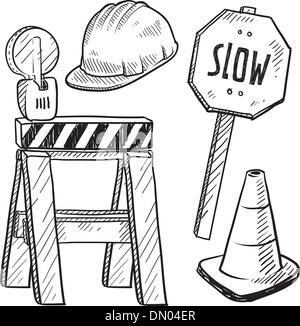 A vector illustration of a road construction worker Stock Vector Image ...