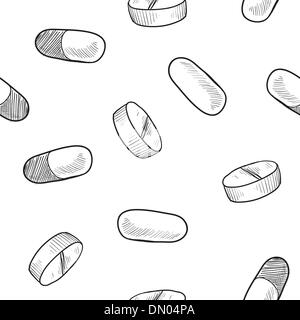 Seamless medicine or pharmaceuticals vector background Stock Vector