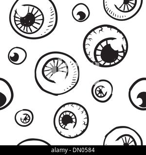 Seamless eyeball vector background Stock Vector