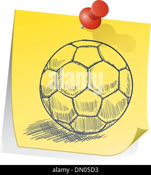 Football Sticky Note Sports the note Stock Vector Image & Art - Alamy