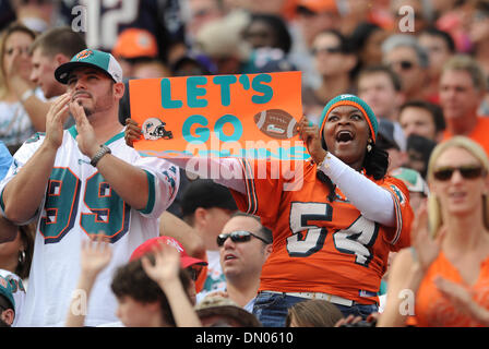 Dec. 06, 2009 - Miami Gardens, Florida, USA - Dolphins-pats-JR120609. Dolphins fans were very happy after the win over the Patriots. 12/6/09. Sun Sentinel, Jim Rassol  (Credit Image: © Sun-Sentinel/ZUMApress.com) Stock Photo