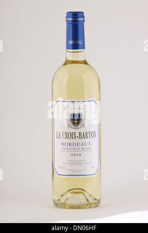 A bottle of French white wine, La Croix-Barton 2010, Bordeaux, Sauvignon Blanc, Grand Vin de Bordeaux, France Stock Photo