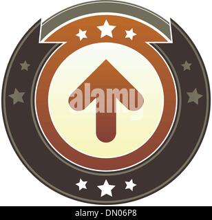 Up arrow imperial icon Stock Vector