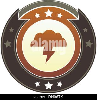 Storm cloud imperial button Stock Vector