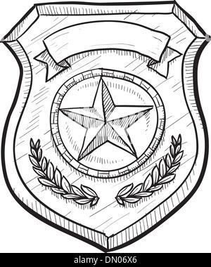 police badge drawings