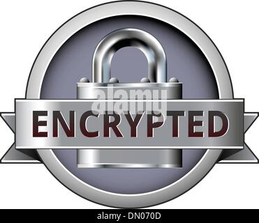 Encrypted security badge vector Stock Vector