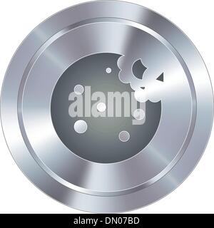 Cookie industrial button Stock Vector