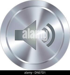 Volume media player industrial button Stock Vector