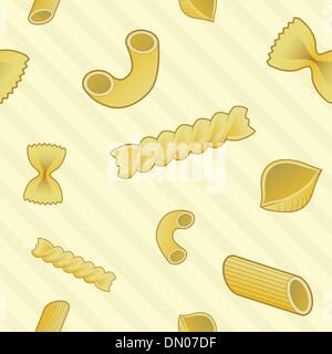 Seamless pasta food background Stock Vector