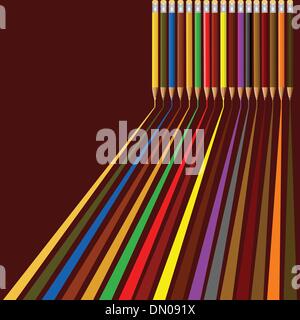 colored pencils Stock Vector