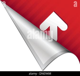 Up arrow corner tab Stock Vector