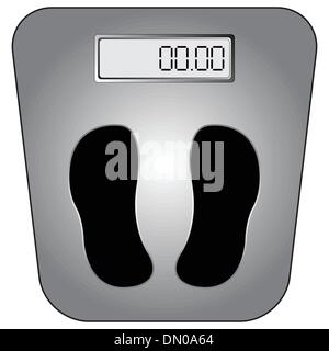 bathroom digital scale Stock Vector