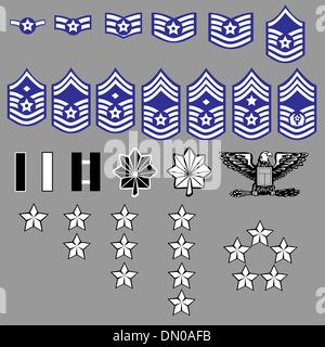 US Air Force rank insignia Stock Vector