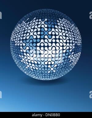 Globe network concept with copy space. Vector illustration, EPS1 Stock Vector